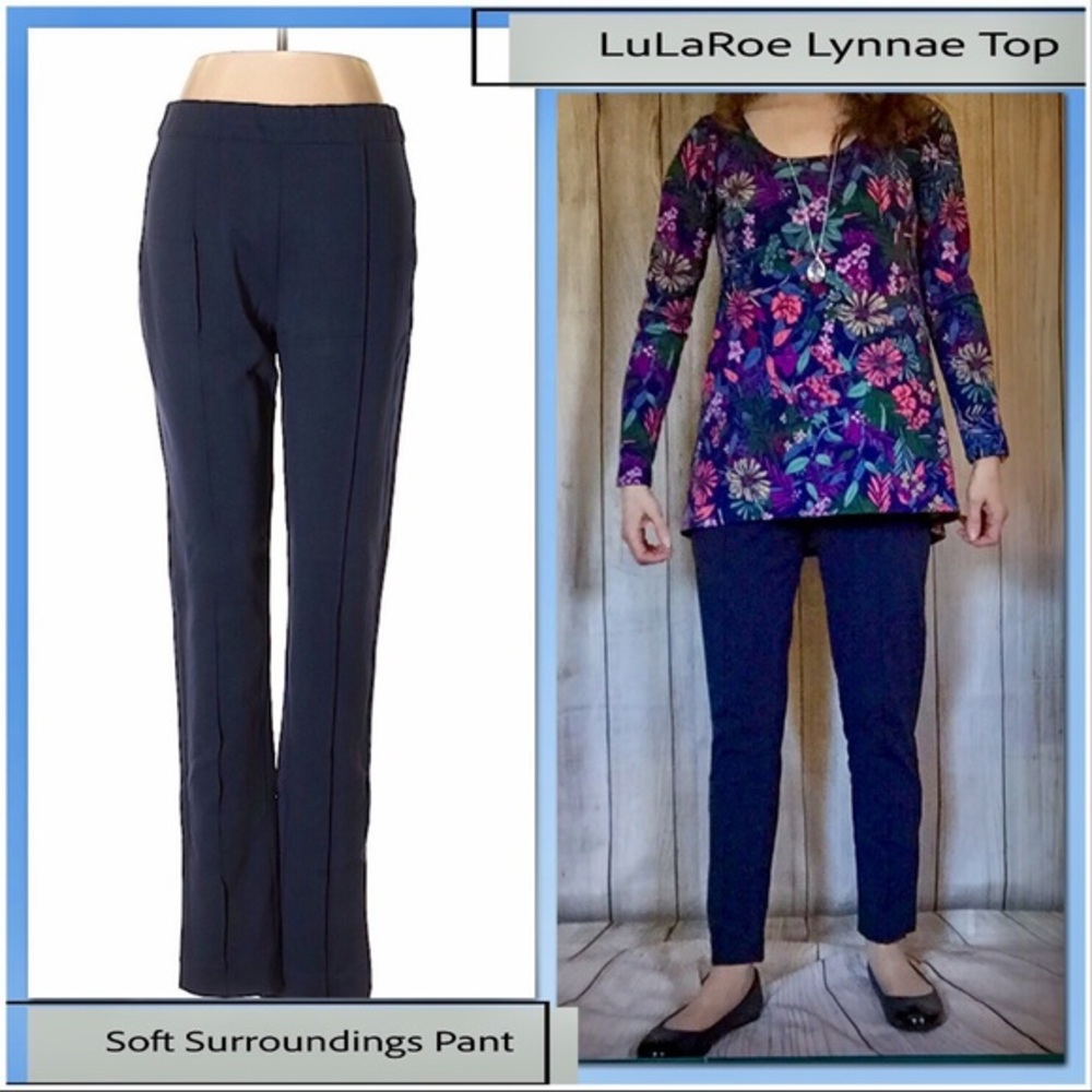 Soft Surroundings navy blue casual pants